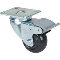 Roulette, Pivotant avec frein, 3" (76,2 mm), Polyol&eacute;fine, 250 lb (113,4 kg) Les Distributions ICE