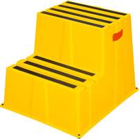 Escabeau industriel, 2 marches, 26" x 22-7/16" x Hauteur 19-11/16" Les Distributions ICE