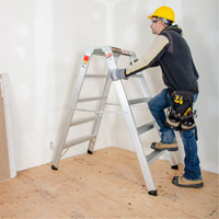 Portable Work-Stand Saw Horse, Aluminum Frame, 12-1/4" D x 56" H Les Distributions ICE