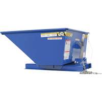 Low Profile D-Style Self Dumping Hopper, Steel, 1/4 cu.yd., Blue Les Distributions ICE