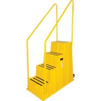 Escabeau industriel, 4 marches, 44" x 22-1/4" x Hauteur 65-1/8" Les Distributions ICE