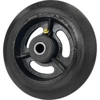 Mold-On Rubber Wheel, 6'' (152 mm) Dia. x 1-1/2" (38 mm) W, 450 lbs. (204 kg.) Capacity Les Distributions ICE