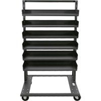 Chariot &agrave; cadre en A robuste &agrave; un c&ocirc;t&eacute; avec 6 plateaux, 38" x 25" x 63", Capacit&eacute; 2500 lb Les Distributions ICE