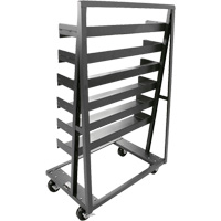 Chariot &agrave; cadre en A robuste &agrave; un c&ocirc;t&eacute; avec 6 plateaux, 38" x 25" x 63", Capacit&eacute; 2500 lb Les Distributions ICE