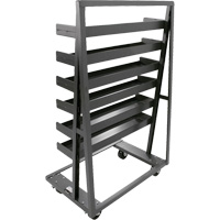 Chariot &agrave; cadre en A robuste &agrave; un c&ocirc;t&eacute; avec 6 plateaux &agrave; rebords, 38" x 25" x 63", Capacit&eacute; 2500 lb Les Distributions ICE