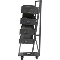 Chariot &agrave; cadre en A robuste &agrave; un c&ocirc;t&eacute; avec 4 grands plateaux, 38" x 25" x 63", Capacit&eacute; 2500 lb Les Distributions ICE