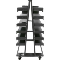 Chariot &agrave; cadre en A robuste &agrave; deux c&ocirc;t&eacute;s avec 12 plateaux, 38" x 30" x 63", Capacit&eacute; 2500 lb Les Distributions ICE