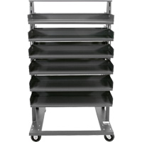 Chariot &agrave; cadre en A robuste &agrave; deux c&ocirc;t&eacute;s avec 12 plateaux, 38" x 30" x 63", Capacit&eacute; 2500 lb Les Distributions ICE