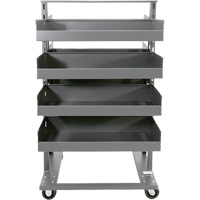 Chariot &agrave; cadre en A robuste &agrave; deux c&ocirc;t&eacute;s avec 8 grands plateaux &agrave; rebords, 38" x 30" x 63", Capacit&eacute; 2500 lb Les Distributions ICE