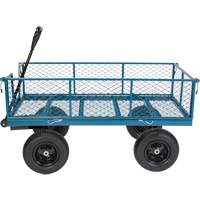 Wagon avec c&ocirc;t&eacute;s rabattables, 24" la x 48" la x Capacit&eacute; 800 lb Les Distributions ICE
