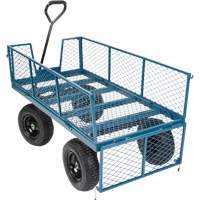Wagon avec c&ocirc;t&eacute;s rabattables, 24" la x 48" la x Capacit&eacute; 800 lb Les Distributions ICE