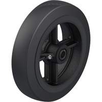 Roue en caoutchouc noir sur noyau en fonte Les Distributions ICE