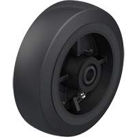 Roue en caoutchouc noir sur noyau en fonte Les Distributions ICE
