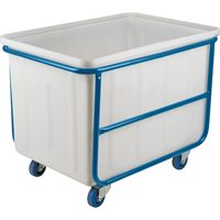 Chariot-caisse &agrave; parois droites, Poly&eacute;thyl&egrave;ne blanc, 46" lo x 28" la x 31" h, Volume 14 pi³, Capacit&eacute; 1000 lb Les Distributions ICE
