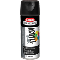 Industrial Acryli-Quik Lacquer, Black, Ultra-Flat, 12 oz., Aerosol Can Les Distributions ICE