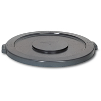 Round Brute&reg; Tops, Flat Lid, Plastic/Polyethylene, Fits Container Size: 15-5/8" Dia. Les Distributions ICE