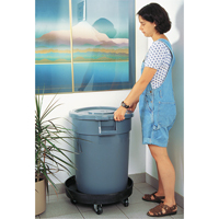 Waste Container Dolly, Polyethylene, Black Les Distributions ICE