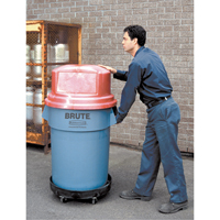 Waste Container Dolly, Polyethylene, Black Les Distributions ICE