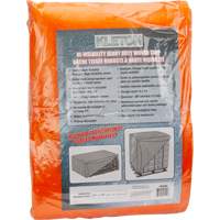 High-Visibility Heavy-Duty Woven Tarp, Polyethylene, Green/Orange, 16' x 20' x 12 mils Les Distributions ICE