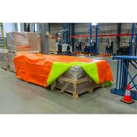 High-Visibility Heavy-Duty Woven Tarp, Polyethylene, Green/Orange, 16' x 20' x 12 mils Les Distributions ICE