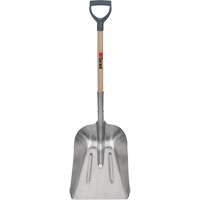 #8 Grain Scoop Shovel, Wood, Aluminum Blade, D-Grip Handle, 29" Length Les Distributions ICE