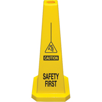 "Safety First" Lamba Traffic Cones, English with Pictogram Les Distributions ICE