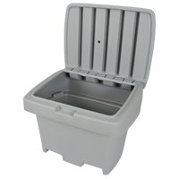 Heavy-Duty Outdoor Salt and Sand Storage Container, 30" x 24" x 24", 5.5 cu. Ft., Grey Les Distributions ICE