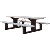 Tables de pique-nique en plastique recycl&eacute;, 6' lo x 61-1/2" la, Gris Les Distributions ICE