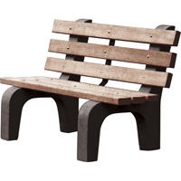 Bancs de parc, Plastique recycl&eacute;, 72" lo x 25" la x 31" h, Brun Les Distributions ICE