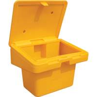 Salt Sand Container SOS, With Hasp, 30" x 24" x 24", 5.5 cu. Ft., Yellow Les Distributions ICE