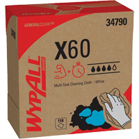 Chiffons X60 WypAll, Tout usage, 16-3/4" lo x 8-3/8" la Les Distributions ICE
