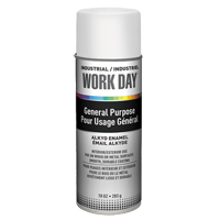 Industrial Work Day Paint, White, Gloss, 10 oz., Aerosol Can Les Distributions ICE