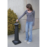 Groundskeeper Tuscan Cigarette Waste Collector, Free-Standing, Metal, 1 US gal. Capacity, 38-1/2" Height Les Distributions ICE