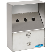 Smoking Receptacles, Wall-Mount, Stainless Steel, 1 Litres Capacity, 9" Height Les Distributions ICE