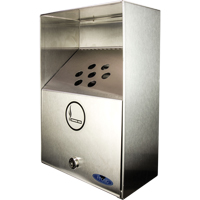 Smoking Receptacles, Wall-Mount, Stainless Steel, 3.3 Litres Capacity, 13-1/2" Height Les Distributions ICE