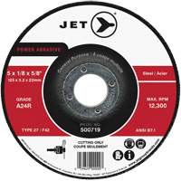 Meule &agrave; tronçonner Power Abrasive, 4-1/2" x 1/8", Arbre de 7/8", Type 27, 13 300 Tr/min Les Distributions ICE