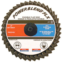 POWERBLEND FLX Roll-on Flap Disc, 2" x Type R, Z40 Grit, Zirconia Alumina Les Distributions ICE