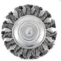 Brosse radiale &agrave; fils nou&eacute;s torsad&eacute;s mont&eacute; sur mandrin EKR275-20, 3", Fils ,02", Tige 1/4" Les Distributions ICE