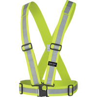 5592 Harnais de s&eacute;curit&eacute; &eacute;lastique, Jaune lime haute visibilit&eacute;, Couleur r&eacute;fl&eacute;chissante Argent, Taille unique Les Distributions ICE
