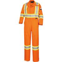 5555 Combinaison de s&eacute;curit&eacute; &agrave; haute visibilit&eacute; ignifuge et anti-arcs &eacute;lectriques, Taille 36, Orange haute visibilit&eacute;, 11 cal/cm² Les Distributions ICE