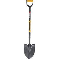 Pro Round Point Shovel, Tempered Steel Blade, Fibreglass, D-Grip Handle Les Distributions ICE