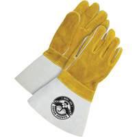 Welder Gloves with 5" Cuff, Split Cowhide, Size One Size Les Distributions ICE