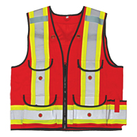 All-Trades 1000D&reg; Surveyor Safety Vest, Red, Large, Polyester Les Distributions ICE