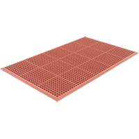 Tapis de s&eacute;rie Competitor, &agrave; fentes, 3' x 5' x 7/8", Orange, Caoutchouc naturel Les Distributions ICE