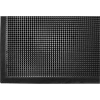 Tapis Gritstop Fingermat, Caoutchouc, Grattoir Type, Motif Textur&eacute;, 2-2/3" x 3-3/4", Noir Les Distributions ICE