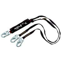 PRO Shock-Absorbing Lanyard, 4', Snap Hook Center, Snap Hook Leg Ends, Kevlar&reg; Les Distributions ICE