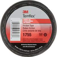 Temflex Cotton Friction Tape 1755, 19 mm (3/4") x 18.28 m (60'), Black Les Distributions ICE