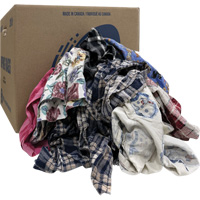 Select Wiper Rags, Flannel, Mix Colours, 20 lbs. Les Distributions ICE