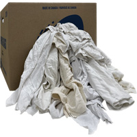 Wiper Rags Box, Ganzie, White, 20 lbs. Les Distributions ICE