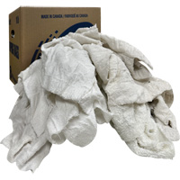 Wiper Rags Box, Terrycloth, White, 10 lbs. Les Distributions ICE